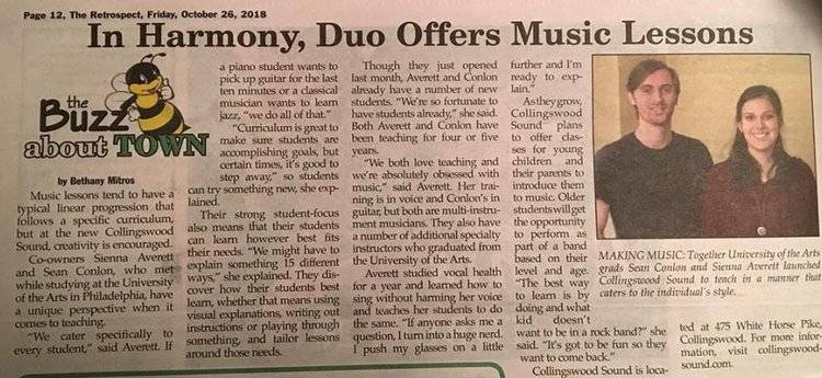 newspaper article collingswood sound image